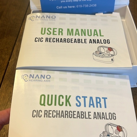 New Nano OTC CIC Rechargeable Hearing Aids - Picture 4 of 7